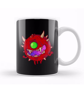 Doom 4 Doom Cacodemon Kupa Bardak Porselen