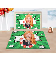 BK Gift Kişiye Özel Kadın Karikatürlü 1000 Parça Profesyonel Puzzle-51