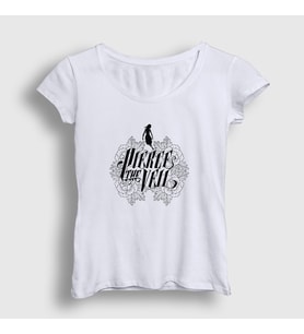 Presmono Kadın Beyaz Logo Pierce The Veil T-Shirt 382708tt (Beyaz)
