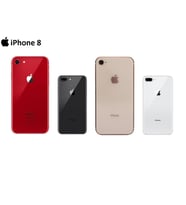 Apple iPhone 8 Arka Pil Batarya Kapak Cam Kamera Lensli (Gold)