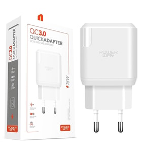 POWERWAY QC3 HIZLI 3000 MA 18W TÜM TELEFONLARA UYUMLU USB ŞARJ KAFA BAŞLIK ADAPTÖRÜ