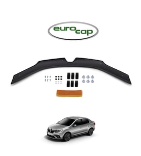 EUROCAP Renault Symbol Ön Kaput Maskesi Koruma Rüzgarlığı Deflektör 3mm Akrilik Parlak Siyah 2013->