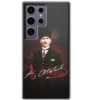 Galaxy S24 Ultra Kılıf HD Desen Baskılı Kılıf - Kemal Atatürk