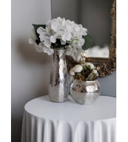 IŞILTI HOME DESIGN AYNALI CAM VAZO 2 Lİ SET GÜMÜŞ RENK