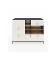 Kronos Dolap 14 Raflı 9 Kapaklı 220x59x163 Antrasit-Aytaşı/Çam