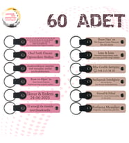 Pembe & Pudra, 60’lı Set, Kişiye Özgü Yazılı Deri Anahtarlık, Kültürel Gezi Ekibine Özel Anı