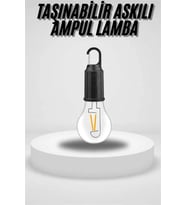 Şarjlı Askılı Ampul 1 Adet Taşınabilir Bahçe Lambası
