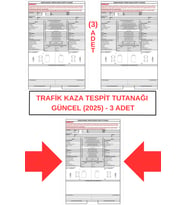 Trafik Kaza Tesit Tutanağı Güncel (2025) - 3 Adet