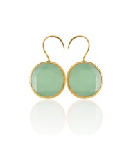 Kadir Jewellery 22 Ayar Altın Kaplama Kadın Taşlı Küpe -El İşçiliği Ve Hipoalerjenik Küpe