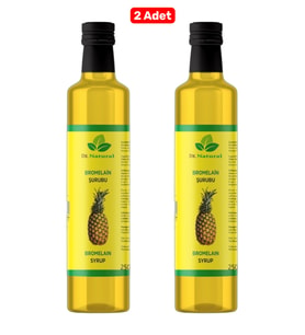 2 Adet Bromelain Ananas ve Koenzim Q10 İçeren Detox Şurubu 250 Ml