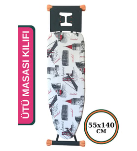 Ütü Masası Kılıfı Keçeli İpli Stoperli Büyük Boy 55x140 cm İstanbul