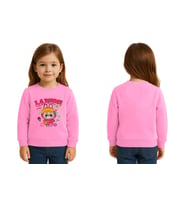 Unisex Labubu Baskılı Çocuk Swaetshirt 3 İplik Şardonlu (Pembe)
