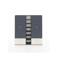 Arges Dolap 13 Raflı 6 Çekmeceli 2 Askılı 220x30x243 Antrasit-Antrasit/Aytaşı
