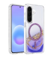 Northcity Onegif Samsung Galaxy A56 Uyumlu Lotus Simli Magsafe Kapak - Mor