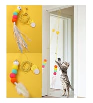 Elastik Yapışkanlı Kedi Oyun Oltası