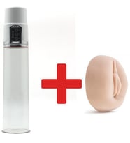 Free Space Usb Şarjlı Otomatik Penis Pompası + Kayma Önleyici Kanallı Vajina Pompa Başlığı