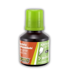 Fosforlu Kalem Mürekkebi Yeşil 30 ml 1 Adet Brons İşaret Kalemi Mürekkebi 1 Adet (Neon Yeşil)