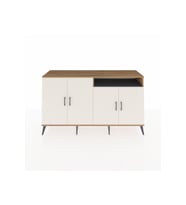 Kronos Konsol 6 Raflı 4 Kapaklı 176x59x99 Çam-Aytaşı/Antrasit