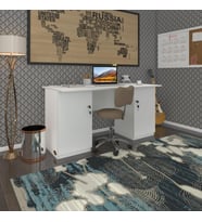 Kenzlife ofis masası masi oka byz 75*170*60 kilitli kapaklı dolap çiftli bilgisayar çalışma masası (Karışık)