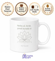 Yoga Sevenlere Minimal Kupa Bardak Özel Tasarım Yoga Hediye Porselen Kupa
