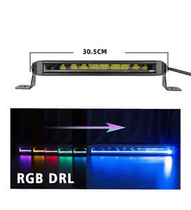 Space Offroad sis lambası 30,5 cm beyaz-sarı gündüz ledli 50w 12-36v adet / LASS360