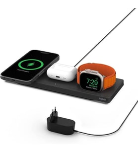 Belkin BC PRO Magsafe 3in1 Kablosuz Şarj Pedi (Apple Watch Series 7, 8, Ultra için Hızlı Şarj) - TESHİR