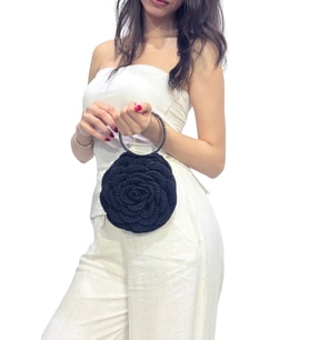Özel Tasarım Gül Formlu Kadın Çantası – Handmade Abiye Çanta