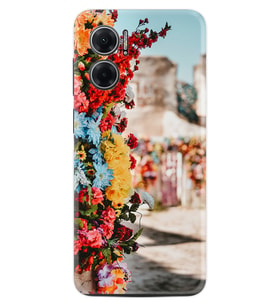 Xiaomi Redmi Note 11E Kılıf Silikon Desen Özel Seri Gerçek Çiçekler 1743
