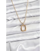 316L Çelik Zincir Gold Renk Model Kadın Kolye - TJ-BKO10688