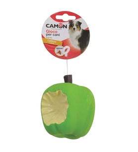 Camon Gıcırtılı Lateks Yeşil Elma Şeklinde Eğlenceli Köpek Oyuncağı 8x10 cm