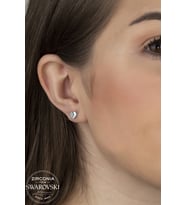 Union Swarovski Zirconia Kadın Pırlanta Montür Tektaş Gümüş Küpe
