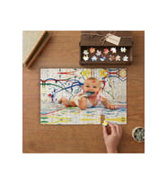 Boya Yapan Bebek Tasarımı 240 parça Ahşap Puzzle Ahşap Kutuda MP00272