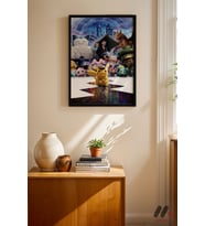 Pokemon Dedektif Pikachu Poster, Siyah Çerçeveli Duvar Tablosu - Anime Severlere Özel