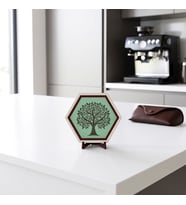 Estetik Hayat Ağacı Desenli Masaüstü Dekoratif Obje Çalışma Alanınıza Doğal Bir Hava Katan Özel Ürün 10x10 cm