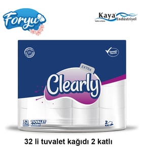 Clearly Çift Katlı Tuvalet Kağıdı 32 Rulo