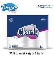 Clearly Çift Katlı Tuvalet Kağıdı 32 Rulo
