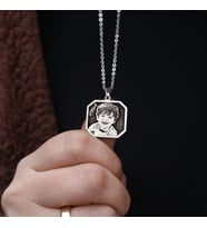 KİŞİYE ÖZEL KABARTMALI KOLYE YENİ SEZON (Silver)