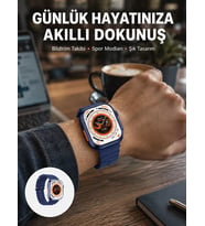 Northcity Akıllı Saat 360 mAh Çoklu Spor Modlu Lacivert Siyah Kordon - Yeni Nesil
