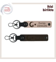 Temalı Hediye Alternatifi – Çocuk Ve Ayyıldız Desenli Kişiye Özel Anahtarlık, Yavru Ağzı-Kahve (Çok Renkli)