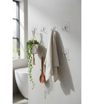 6'lı Şeffaf Yapışkanlı Askı Seti & Çok Amaçlı Banyo Ve Mutfak Duvar Düzenleyici
