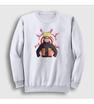 Presmono Unisex Beyaz Fuinjutsu Anime Naruto Sweatshirt 132068tt (Beyaz)