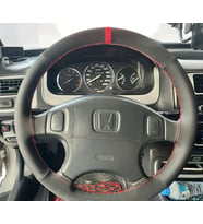 DİKİŞLİ DİREKSİYON KILIFI NUBUK NOKTALI DERİ KIRMIZI YÜZÜK KIRMIZI DİKİŞLİ HONDA CİVİC 2001 KASA