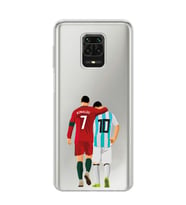 Redmi Note 9 Pro/Note 9S Uyumlu Lionel Messi ve Cristiano Ronaldo Desenli Şeffaf Telefon Kılıfı
