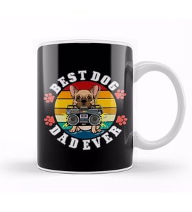 Best Dog Dad Ever Funny Ddj Köpek Kupa Bardak Porselen
