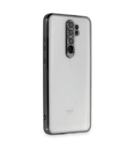 Xiaomi Redmi Note 8 Pro Kılıf Kamera Korumalı Lensli Silikon - Siyah