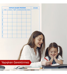 İlk ve Ortaokul için Haftalık Planlayıcı,Elektrostatik Özellikle Yapışkansız Tutunan Akıllı Kağıt 