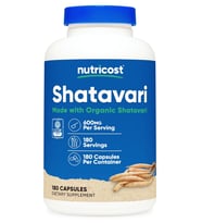 Shatavari 600mg, 180 Capsules, 180 Servings - CCOF Certified Made with Organic Shatavari.