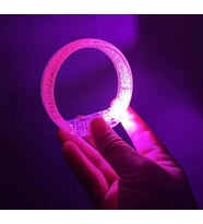 Pembe Led Işıklı Baskı Yapılabilen Pilli Bileklik Bilezik 1,5 cm Genişlik