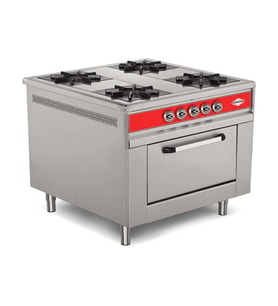 Empero EMP.9KG.021 4 Brülör’lü Fırınlı Gazlı Kuzine-ventilli