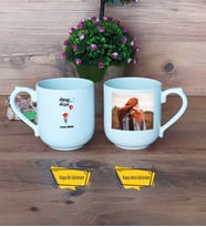Ütopyalar Güzeldir Kupa Bardak Oval Fotoğraflı Doğum Günü Hediyesi